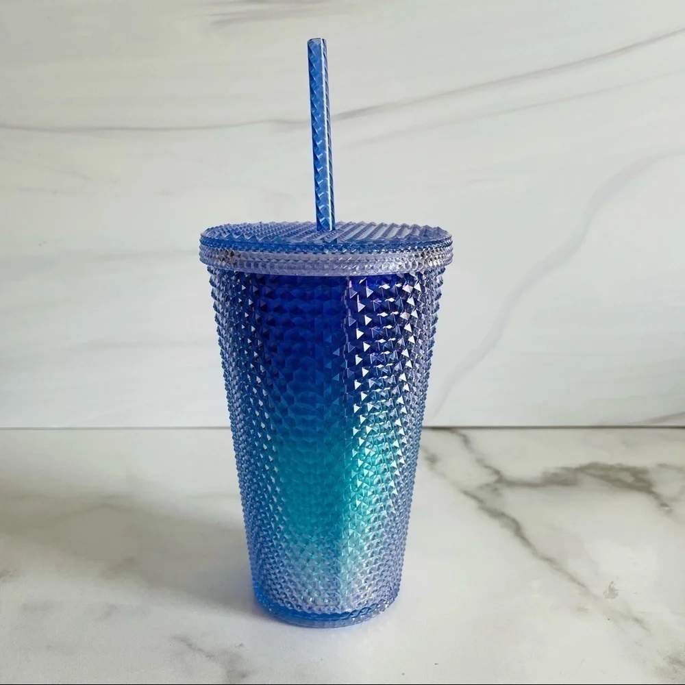 Starbucks Summer 2021 Mermaid Blue/Purple Ombré Studded Grande Tumbler- 16oz
